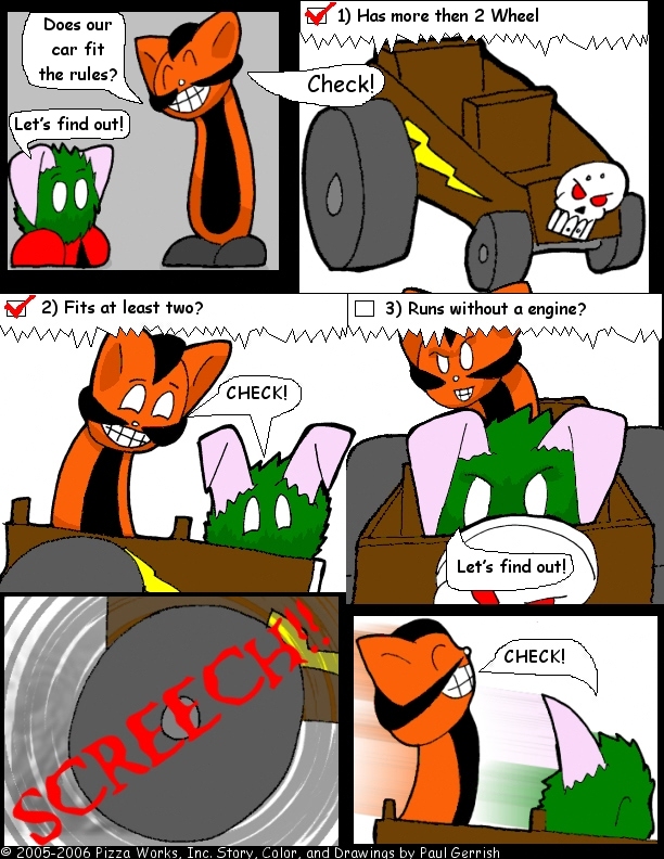 Momo and Tuffs talking about their cart
